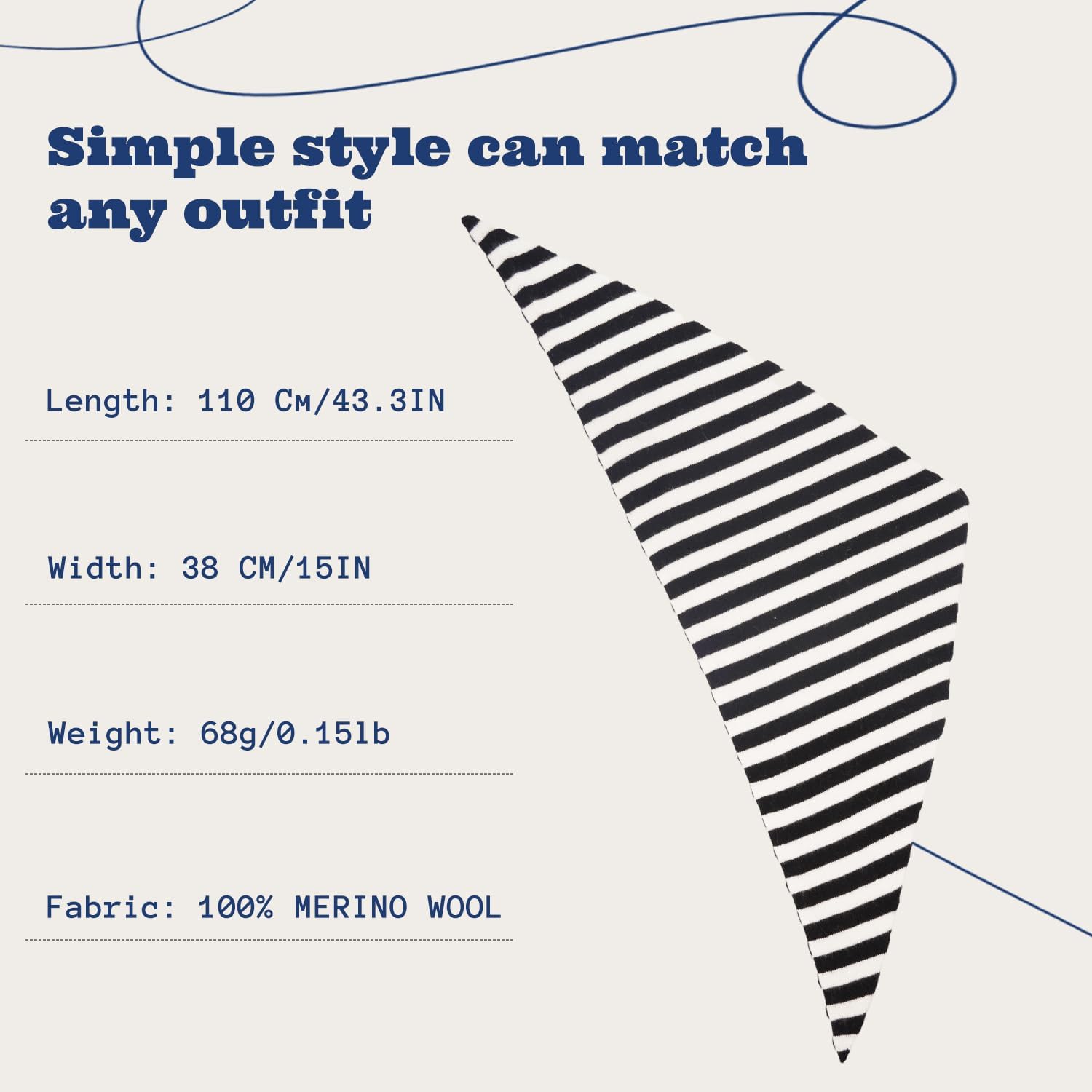 ACUSHLA 100% Merino Wool Triangle Scarf for Women Winter Neck Gaiter Warmer Knit Hooded Scarf Soft Warm Neck Wrap - Image 4