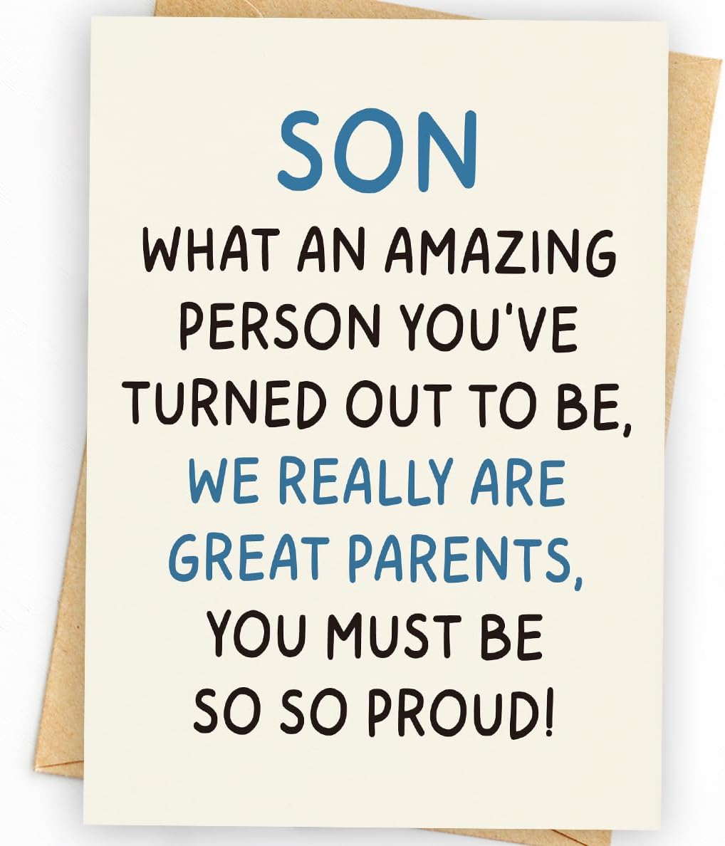 Birthday Card for Son, Son Birthday Card, Birthday Card Son, Happy Birthday Son Card, To My Son from Mom, Gifts for Adult Son Gift Ideas, Birthday Card Son Adult