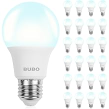 BUBO A19 LED Light Bulbs, 60 Watt Equivalent LED Bulbs, Daylight 5000K, 800 Lumens, E26 Standard Base, Non-Dimmable, 8W Daylight LED Bulbs for Bedroom Living Room Home Office, 24 Pack