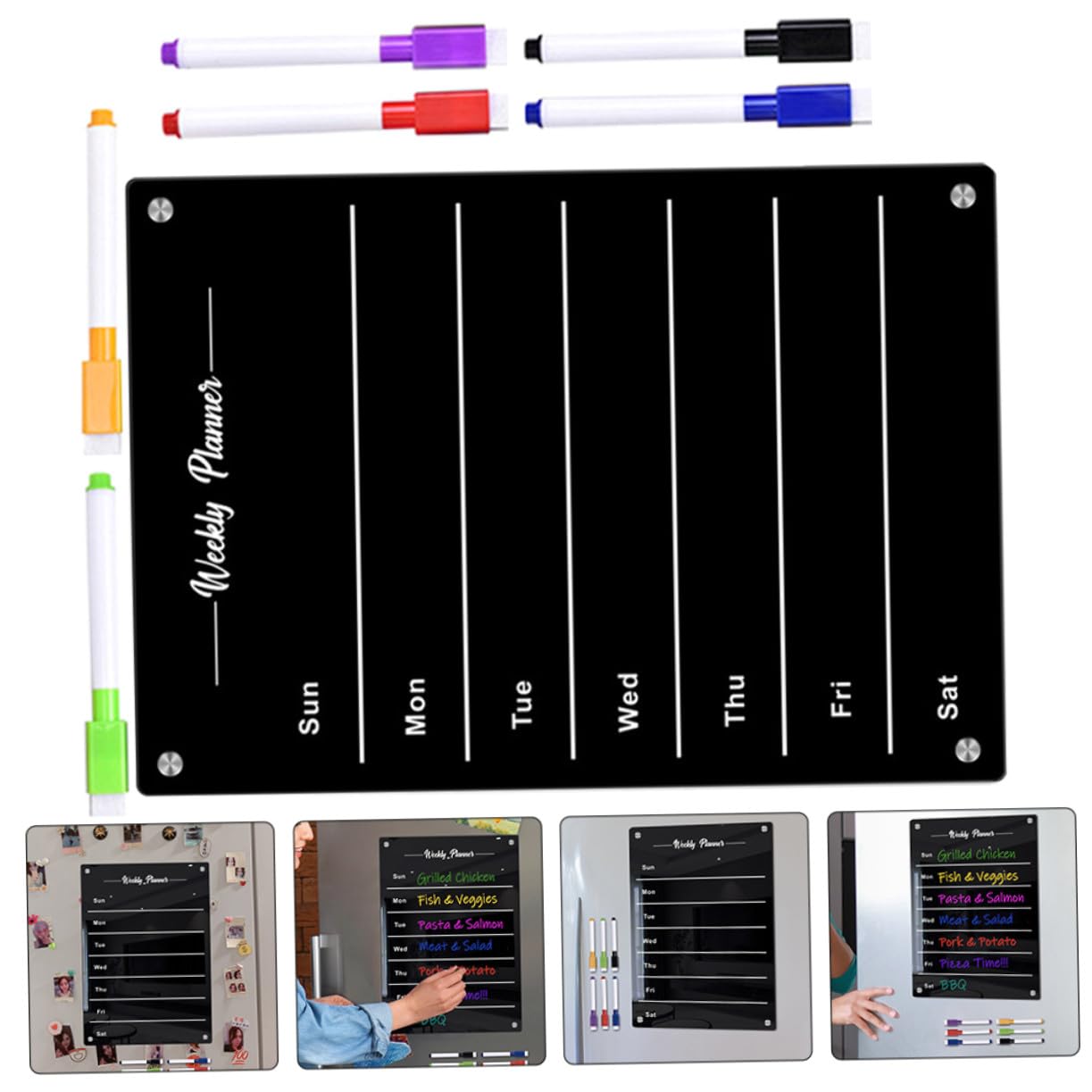 Magnetisches Wochenplaner Whiteboard A3 Magnetische Planungs Tafel Abwischbar Kühlschrank Organizer Für Zuhause Und Büro