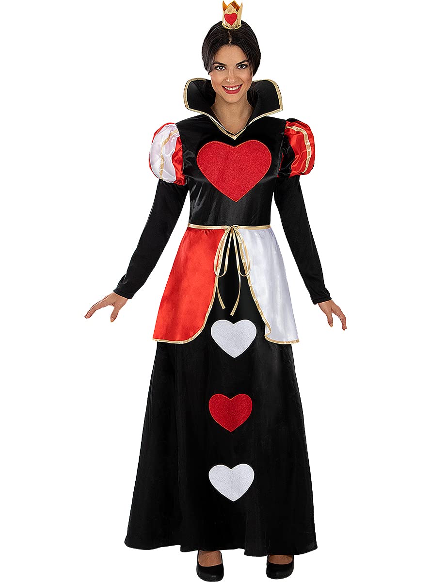 Funidelia | Disfraz de Reina de corazones para mujer Alicia en el País de las maravillas - Disfraz para adultos y divertidos accesorios para Fiestas, Carnaval y Halloween - Rojo