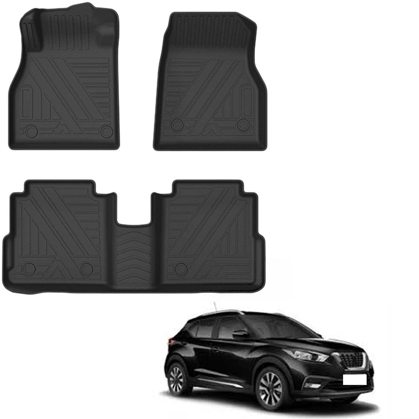 PAPEP Floor Mats for Nissan Kicks 2017-2023 RHD