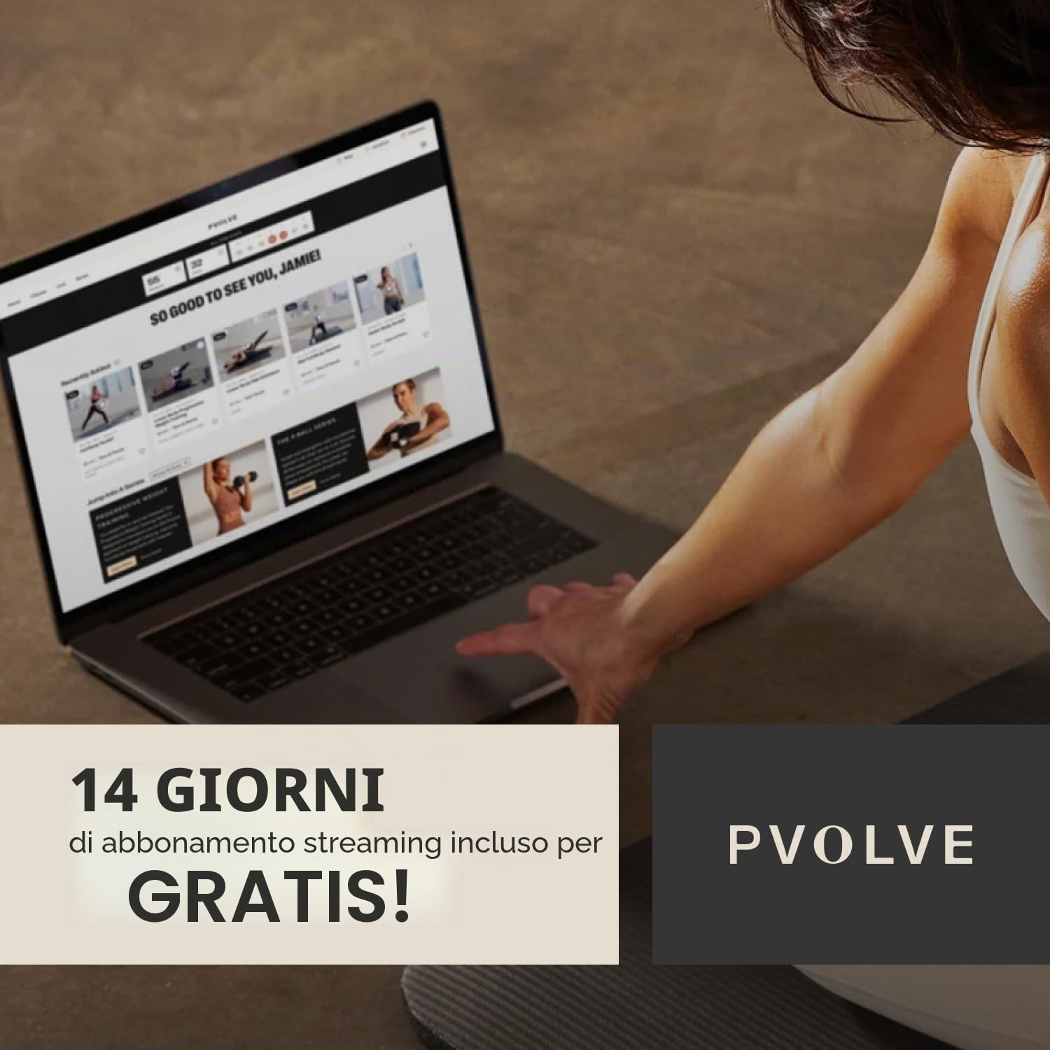Pvolve P.Band - Fascia di resistenza per esercizi a casa, attrezzatura per allenare la parte superiore del corpo, comprese braccia e core