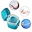 Denture Bath Case Cup with Denture Cleaner Brush & Retainer Holder Box, Complete Clean Care for Dentures, Clear Braces, Mouth Guard, Night Guard & Retainers,Traveling (Black)