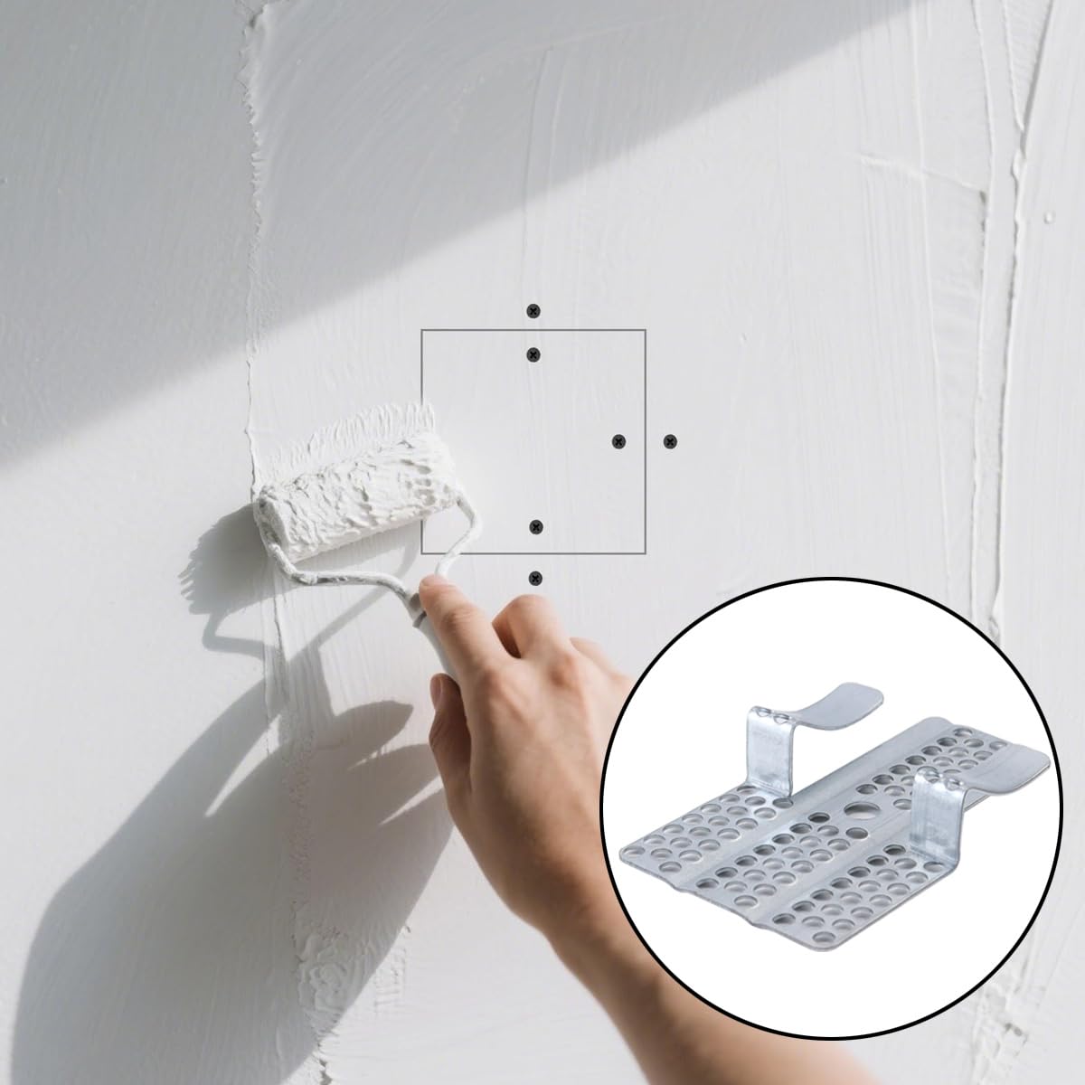 Riven 10PCS Trockenbau-Befestigungsclips, Edelstahl-Gipskarton-Reparaturclips mit Schrauben Passend für 1 / 2 "& 5 / 8" Paneele für DIY-Befestigung