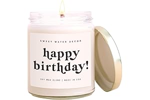 Sweet Water Decor Birthday Candles 9oz, 40 Hour Burn Time