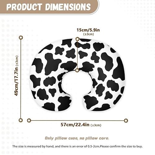 Miniatura 5 de XXQGOMG Funda de almohada de lactancia con estampado de vaca para bebés, niños y niñas, suave y transpirable, funda de almohada de lactancia en