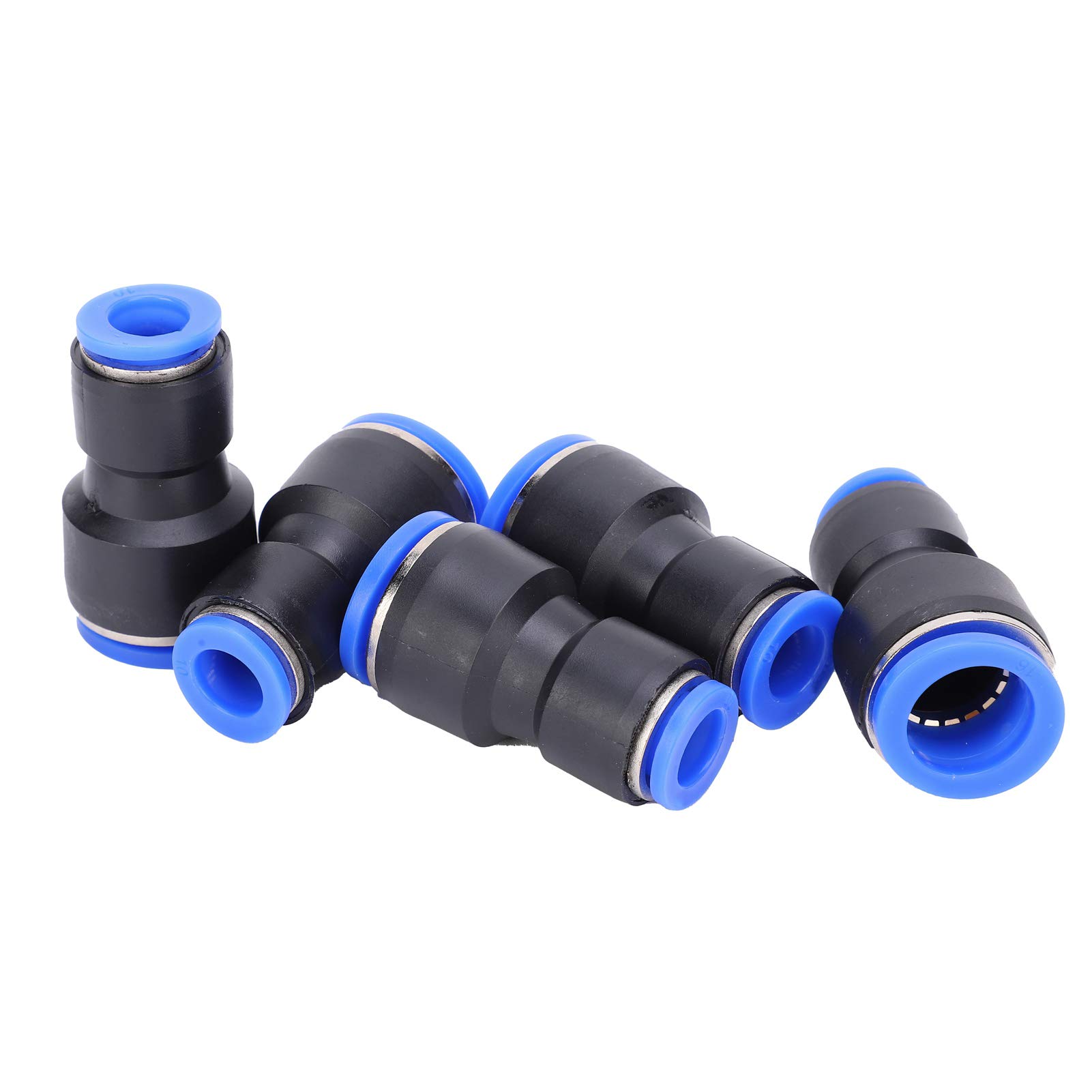 50pcs conector neumático 2 videos manguera de tubo PU rápido empuje en el ajuste de agua de aire PG1610 para el neumático