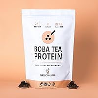 Vista 6 de Polvo de proteína de té de leche clásico 0.88 oz de proteína de suero de leche en polvo aislado Bebida de proteína de té de burbujas sin gluten