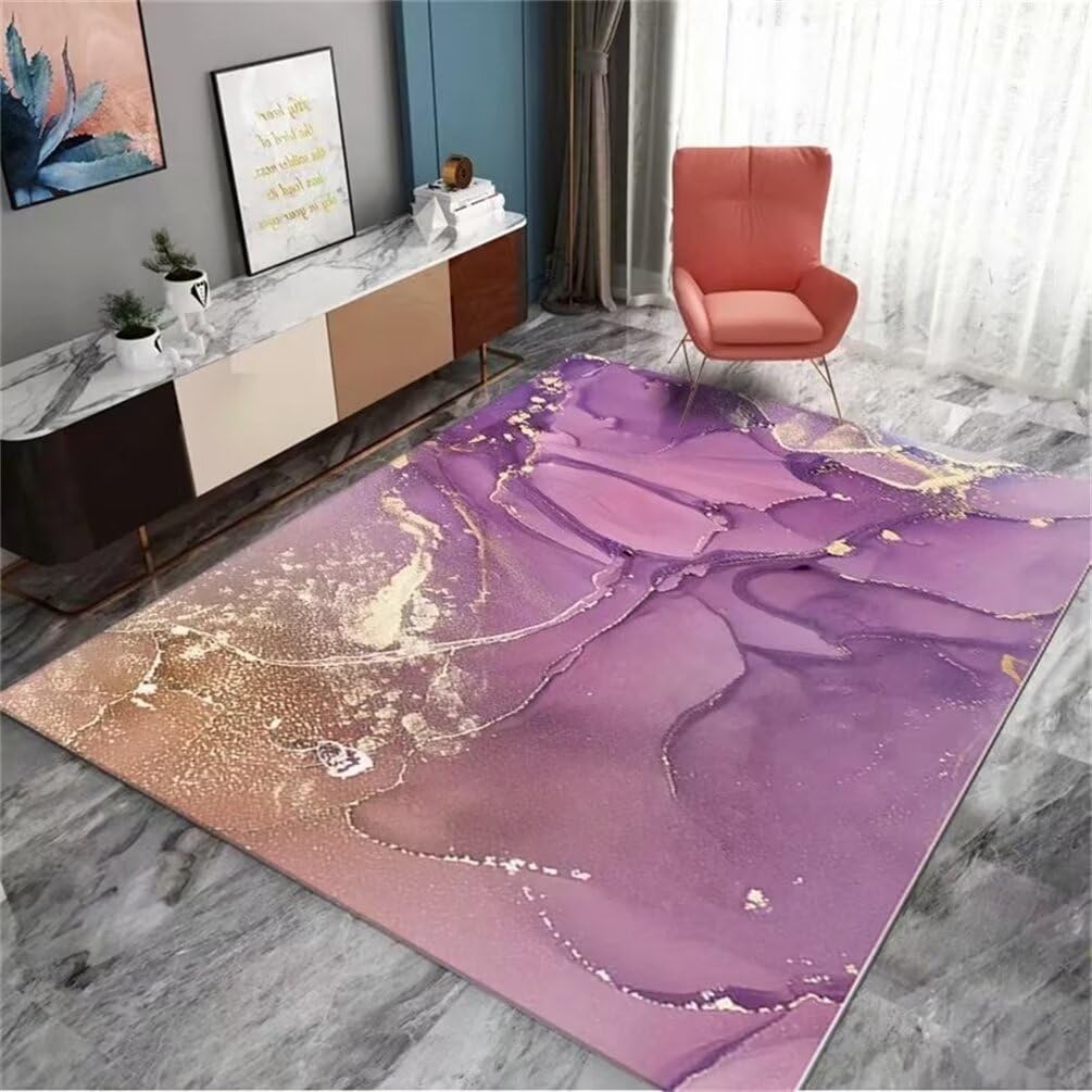 Tapis Moderne Salon Rose 80x150 pour Créer une Ambiance Cosy en Chambre Adulte