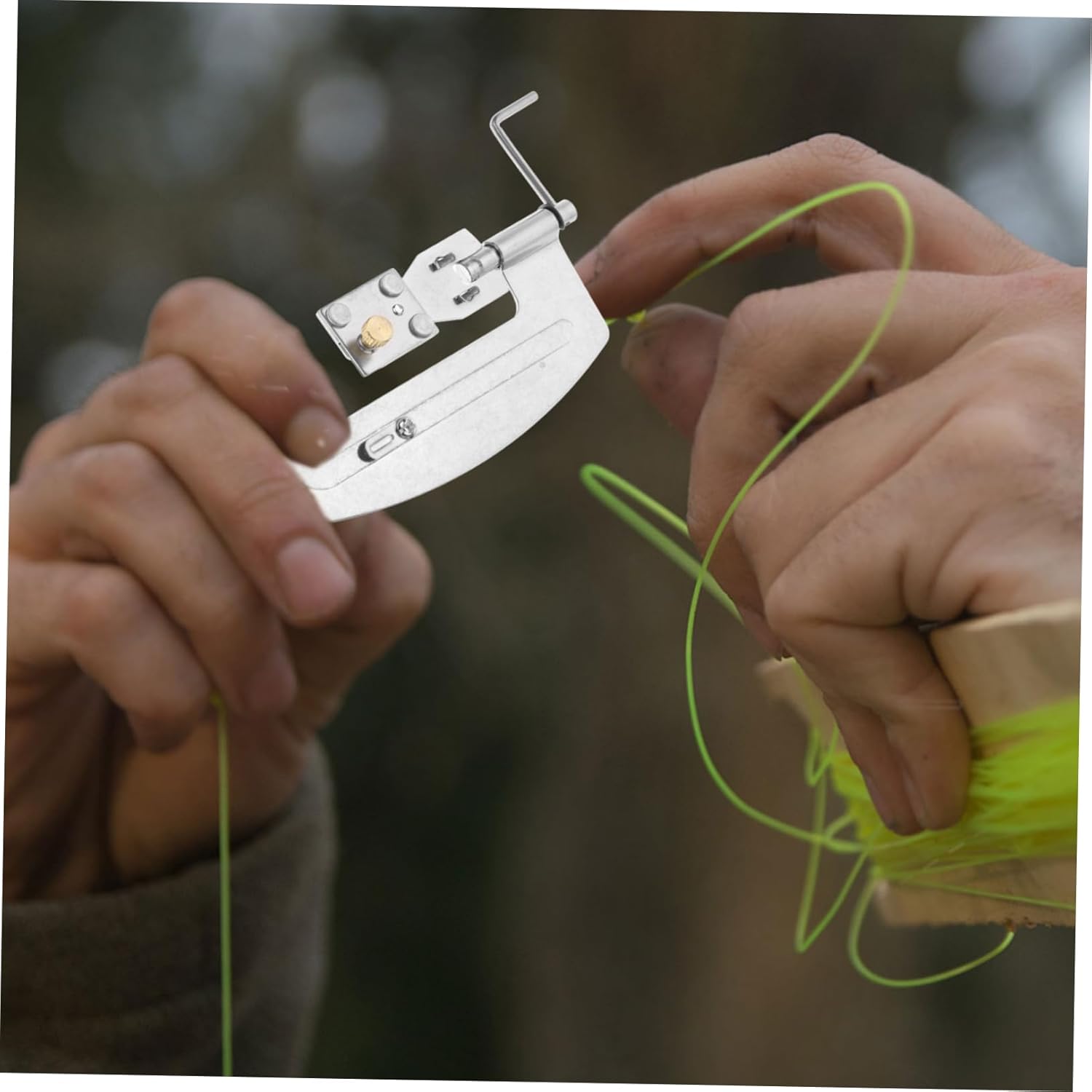 Sosoport 20pcs Fishing Hook Knotting Tool Tying Device Stainless Steel Fishing Line Holder