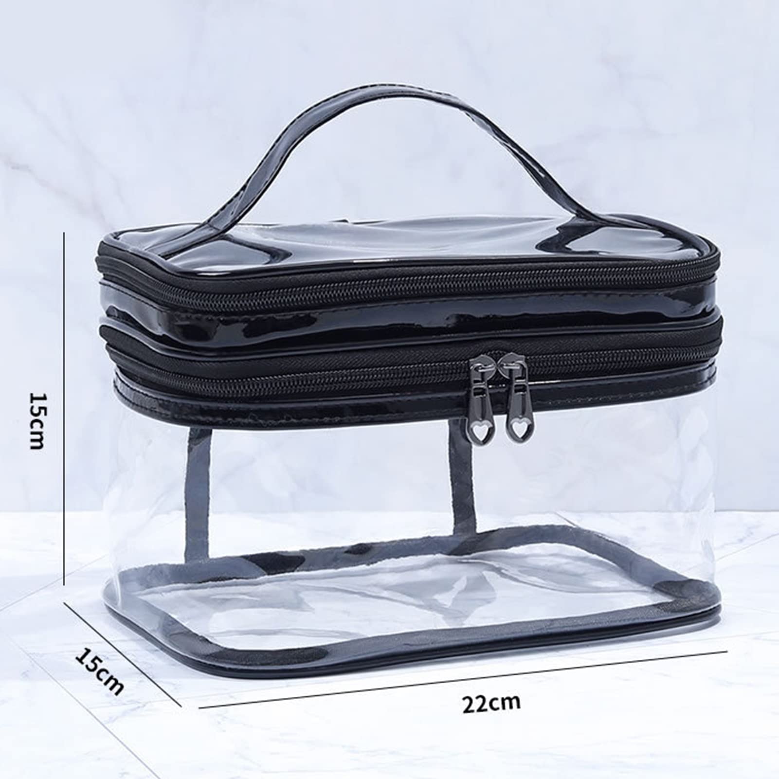 Neceser Transparente Viaje Avion Neceser Transparente 4 Piezas Bolsa De Aseo Portátil De PVC De Impermeable Con Cremallera Para Hombres Y Mujeres Para Vacaciones Baño Y Organización Neceser Mujer Mediano