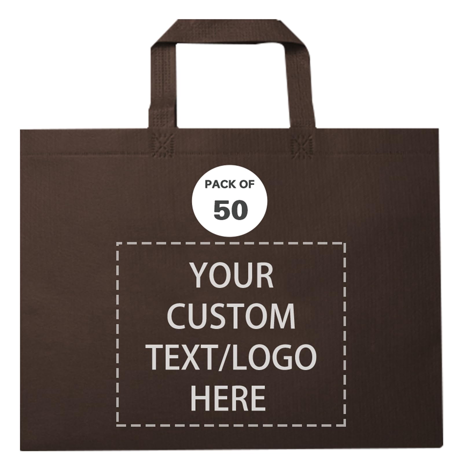 JEOHLORY Custom Tote Bags Set of 50, Bulk Pack Grocery Shopping Travel Business Activities advertisement Reusable Bag