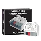 GLEDOPTO WiFi&plus;Bluetooth 5 Modes in 1 Mini LED Strip Controller DC12-24V RGBCCT RGBW RGB CCT WWCW Dimmer Work with Tuya Smart Life App Voice Control for PWM Dimming LED Strip Light