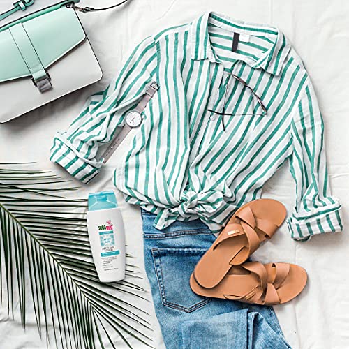 Sebamed After Sun Lotion, stellt den Feuchtigkeitsgehalt der Haut wieder her, mit Vitamin E und Sheabutter und dem pH-Wert 5,5, MADE in Germany, ohne Mikroplastik 150 ml