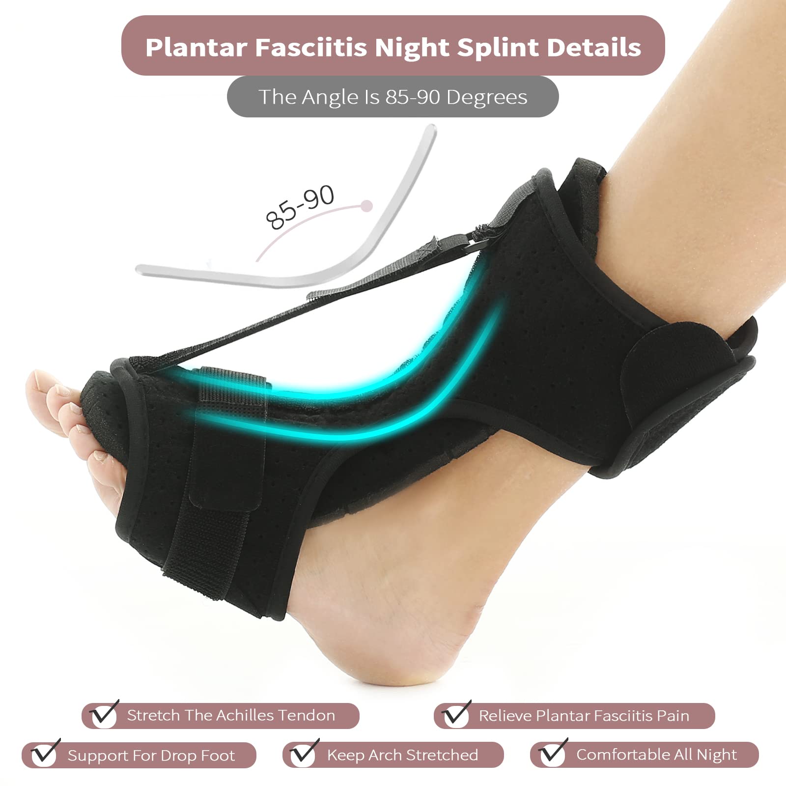Buy Upgraded Plantar Fasciitis Night Splint , Adjustable Plantar