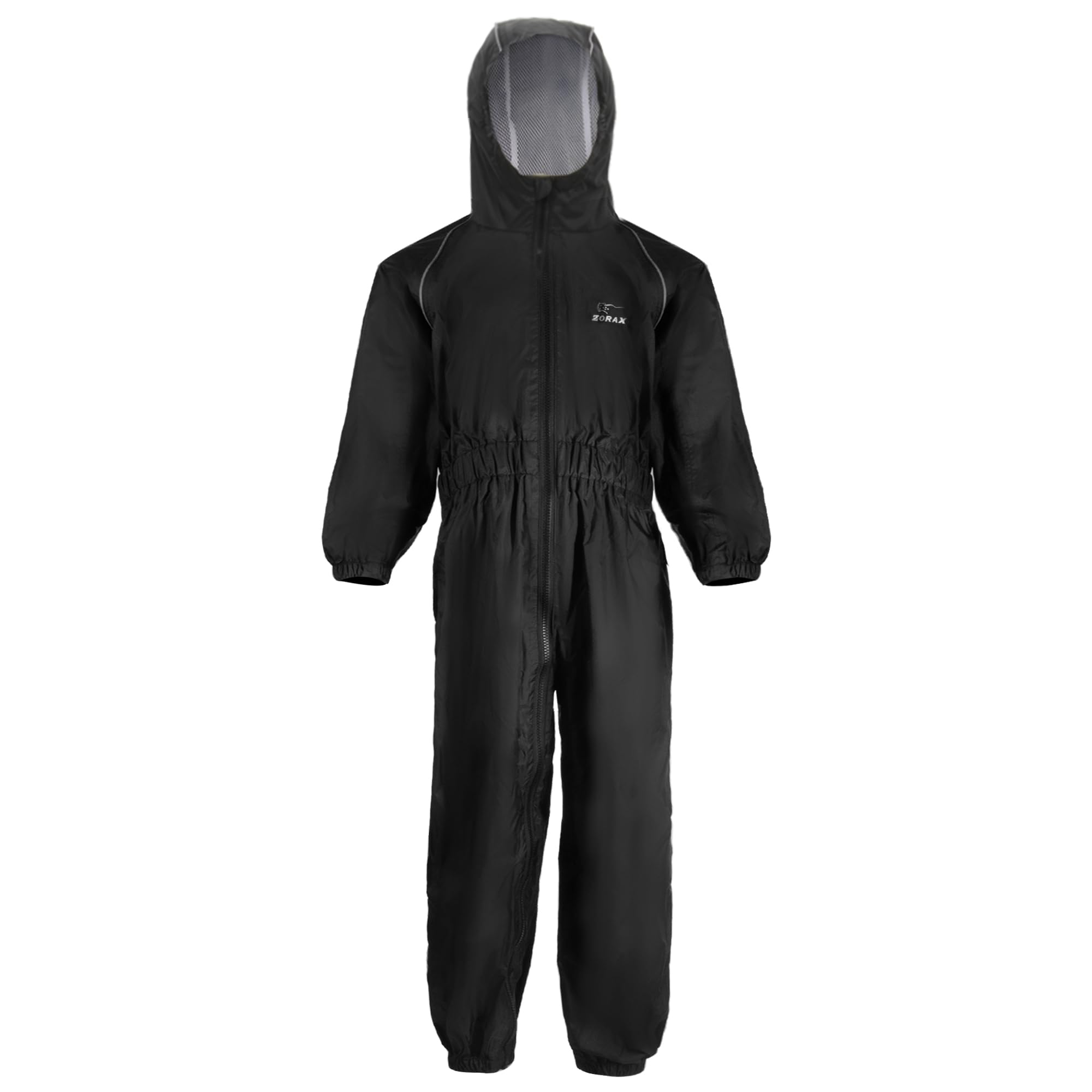 Zorax Combinaison de pluie imperméable tout-en-un légère pour garçons et filles - Unisexe - Coupe-vent - Avec capuche - Sac de transport