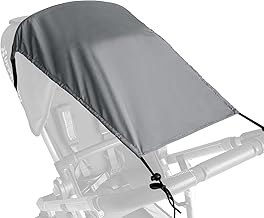 Bighan Pram Sun Shade Sunshade Cover Windproof and Waterproof Buggy Sun Shade for Baby Stroller Grey