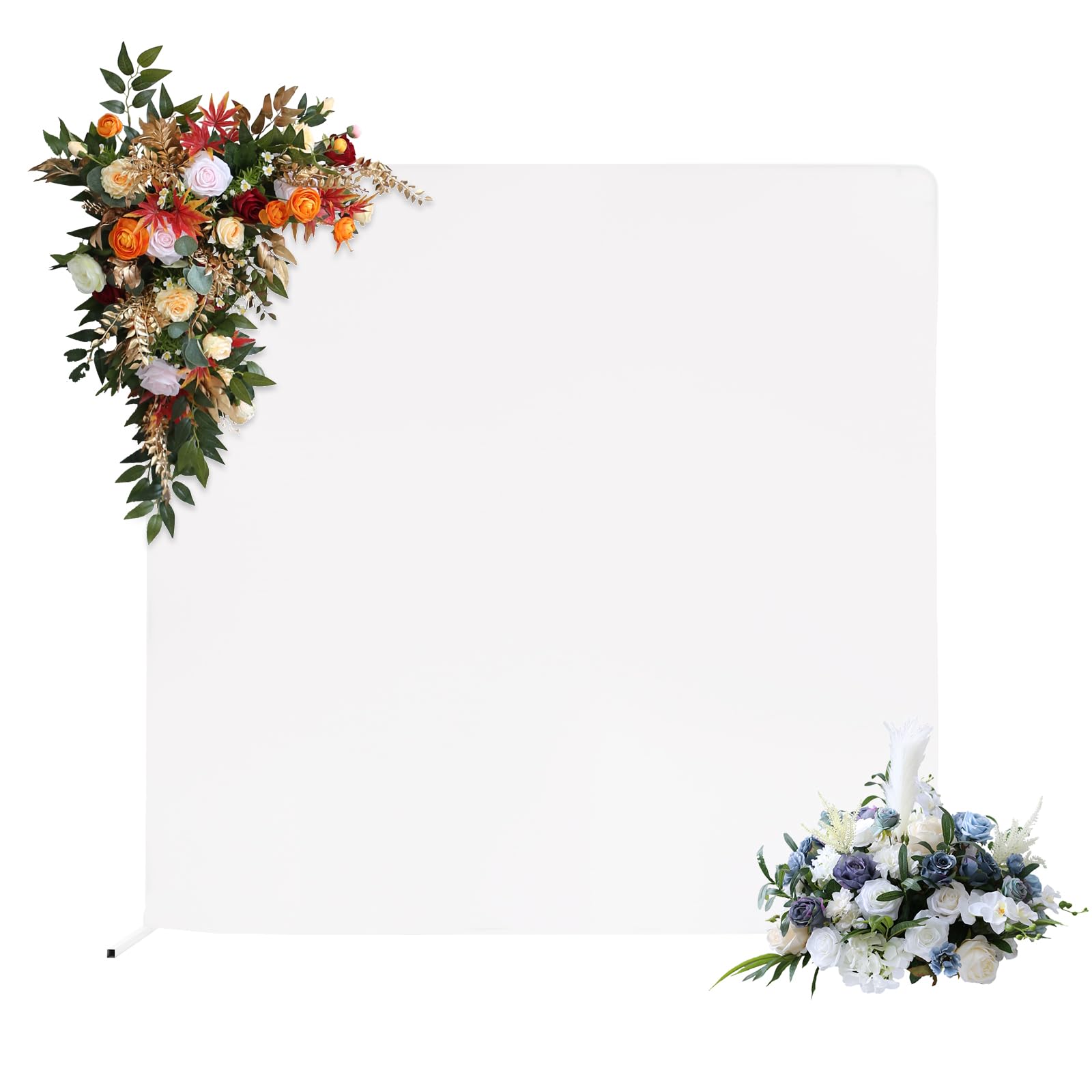 Hochzeitsbogen Hintergrund Ständer, Foto Hintergrund Ständer 2 * 0.5 * 2m Hochzeitsbogen Gestell Abgerundete Ecken Flügelmuttern Inbusschlüssel Weiße Stoffabdeckung für Hochzeiten