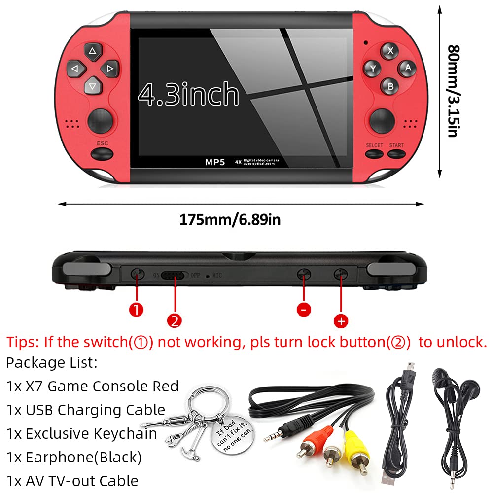 Buy CredevZone Handheld Game Console 4.3 inch Retro Handheld Games