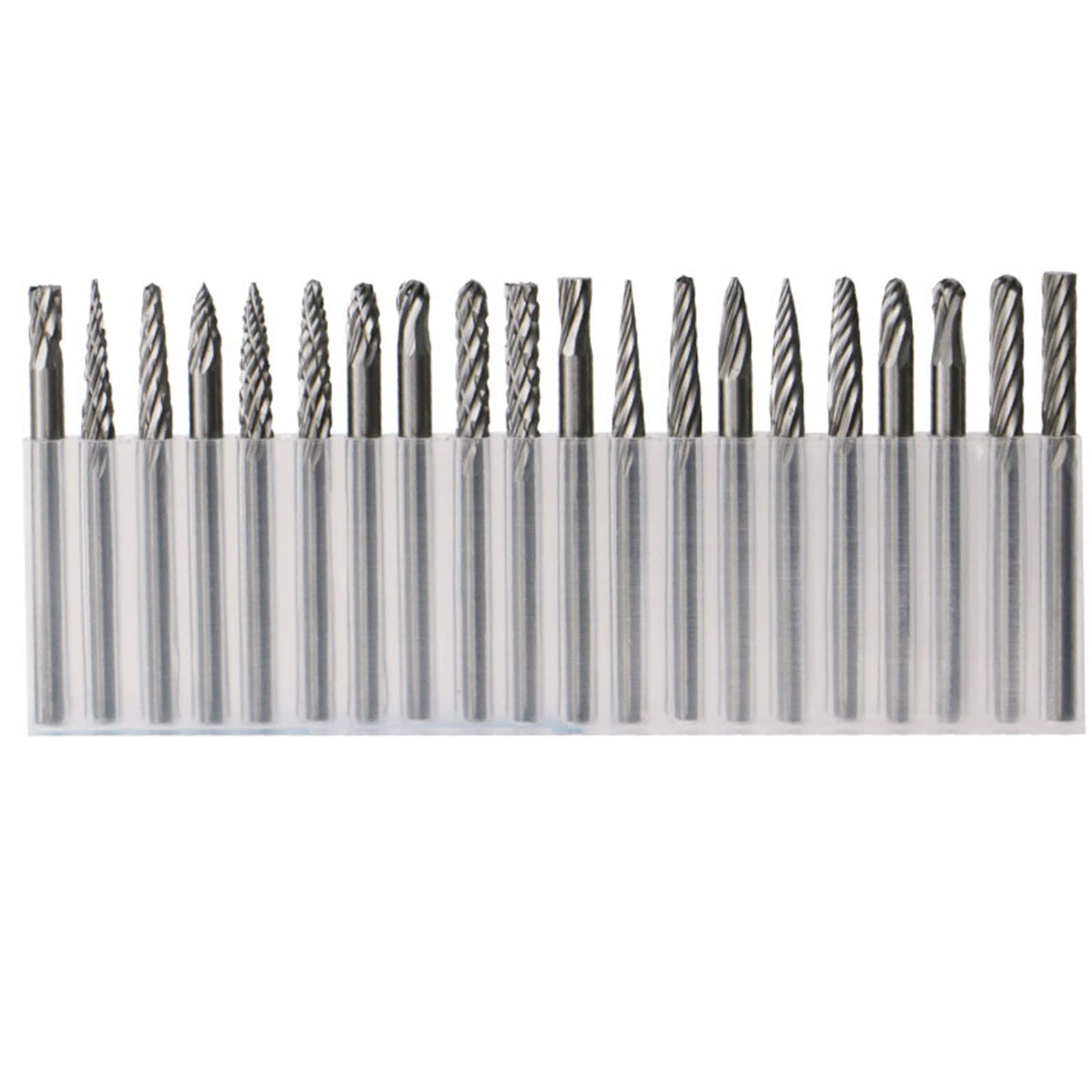 Juego de 20 cabezales de 3 mm con vástago giratorio de 1/8 pulgadas, prácticas brocas de fresado para grabado