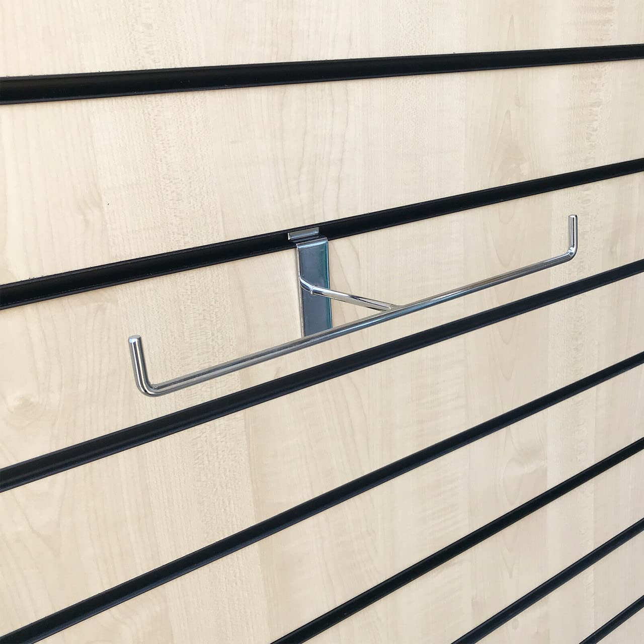 Chrome Jewellery Display Arm For Slatwall – 300Mm