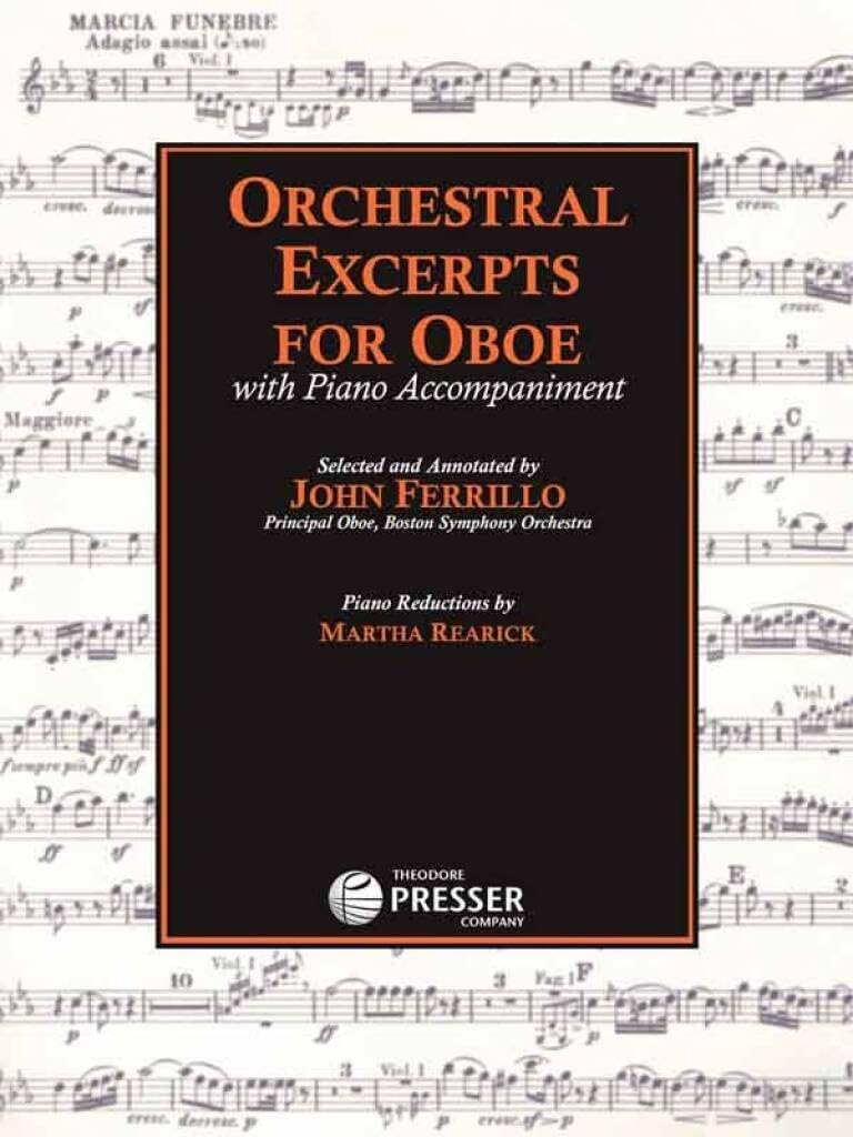 Orchestral excerpts for oboe hautbois-livre +partition: With Piano Accompaniment