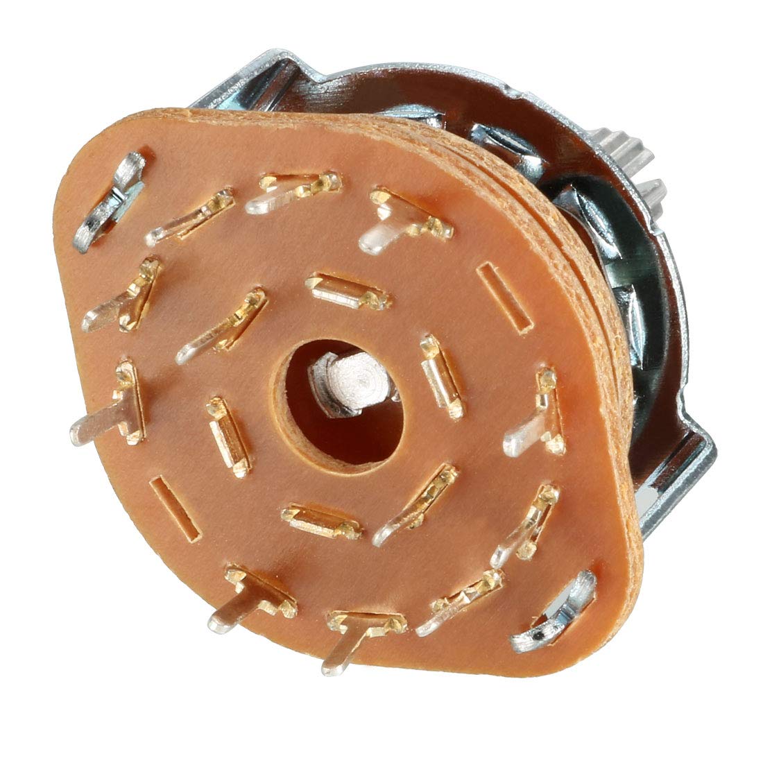 1P8T Rotary Selector Switch - 1 Pole 8 Position, 0.3A Max, Solder Lug Terminals With Knob