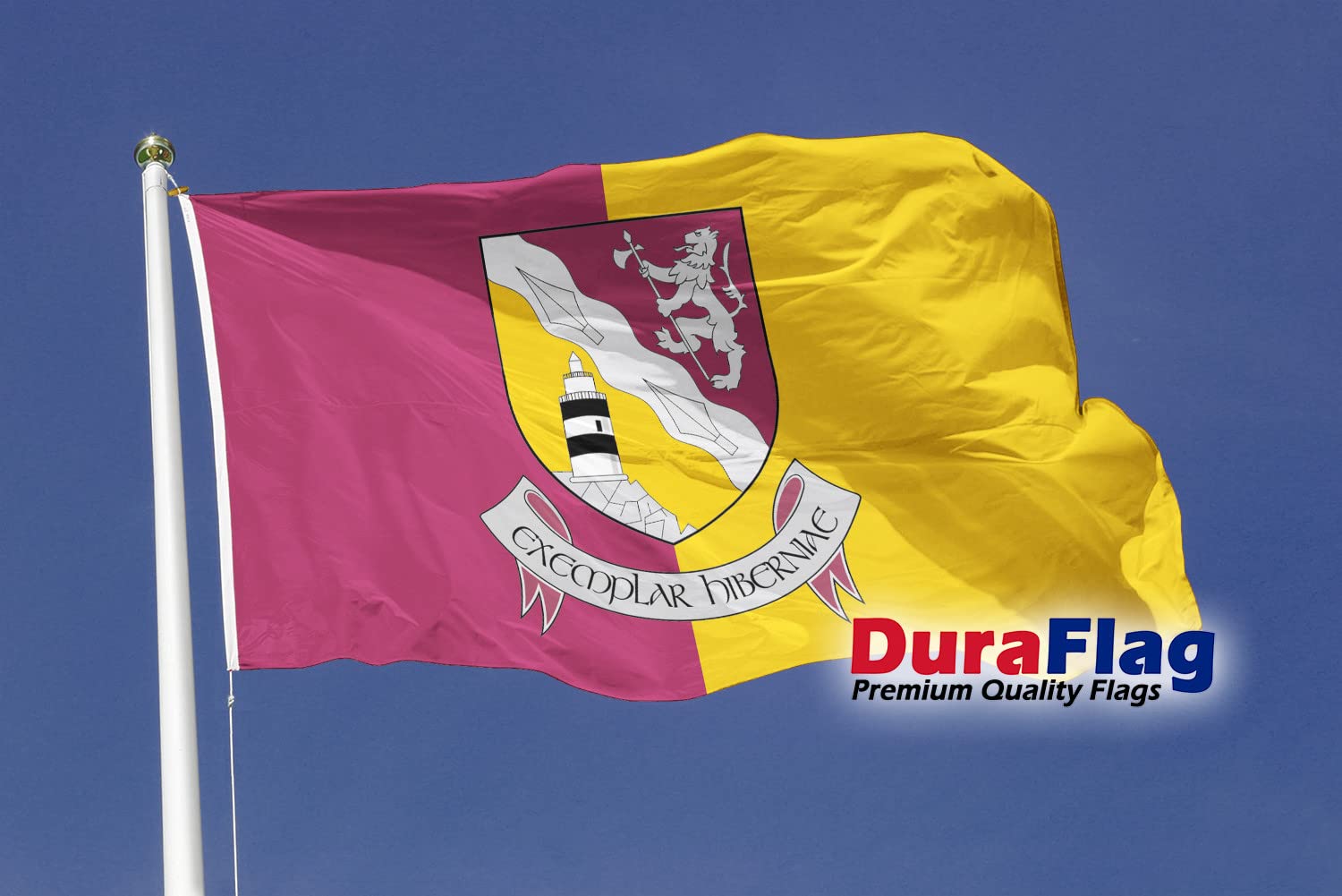 DuraFlag Wexford Small Courtesy 20x12" Rope and Toggled Premium Quality 50x30cm Flag