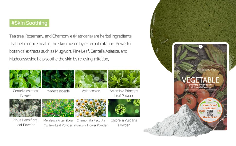 LINDSAY re:natural Vegetable Modeling Mask 35g*5ea