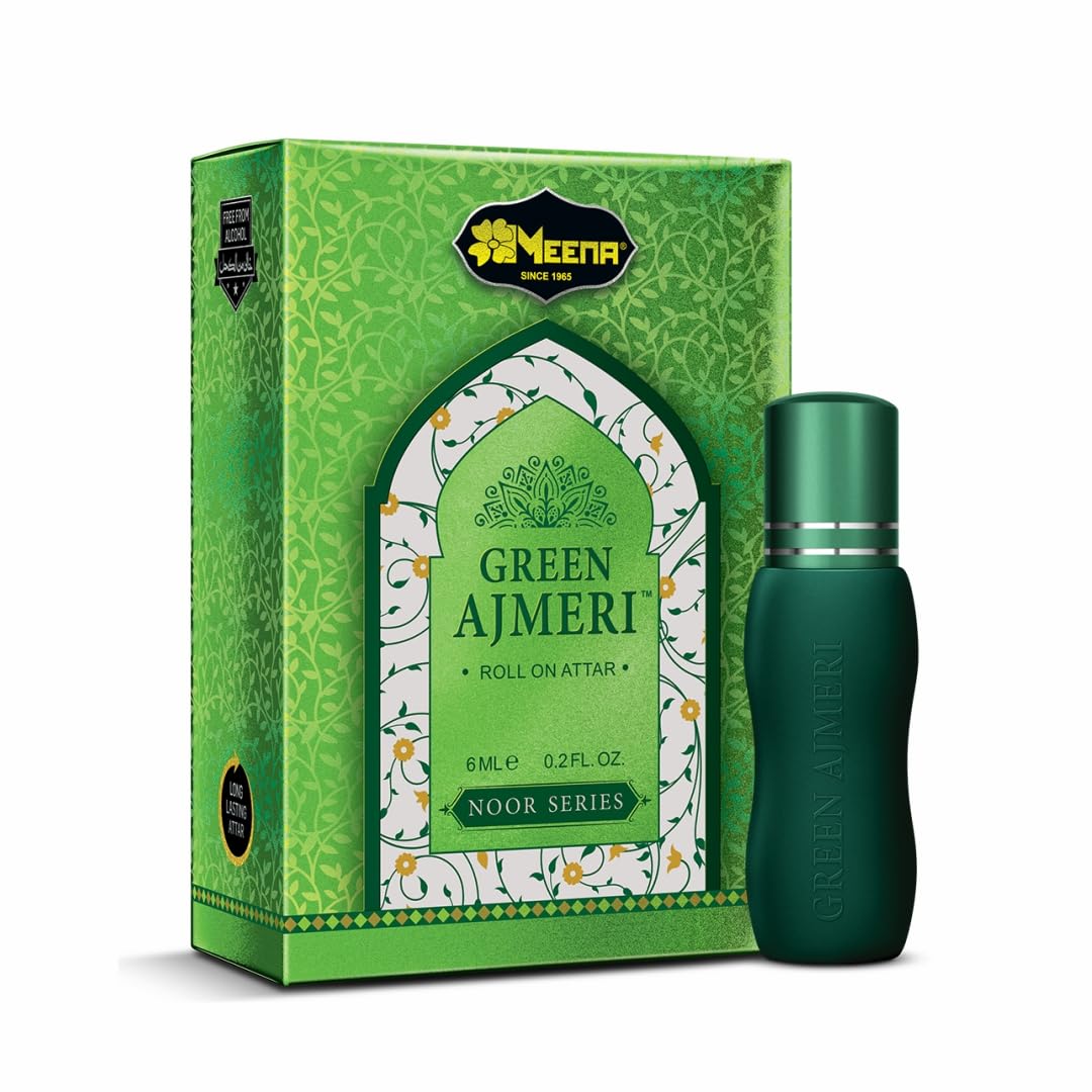 MEENA Green Ajmeri Roll On Liquid Attar For Unisex, 6ml (Pack Of 1) Fresh-picture-20