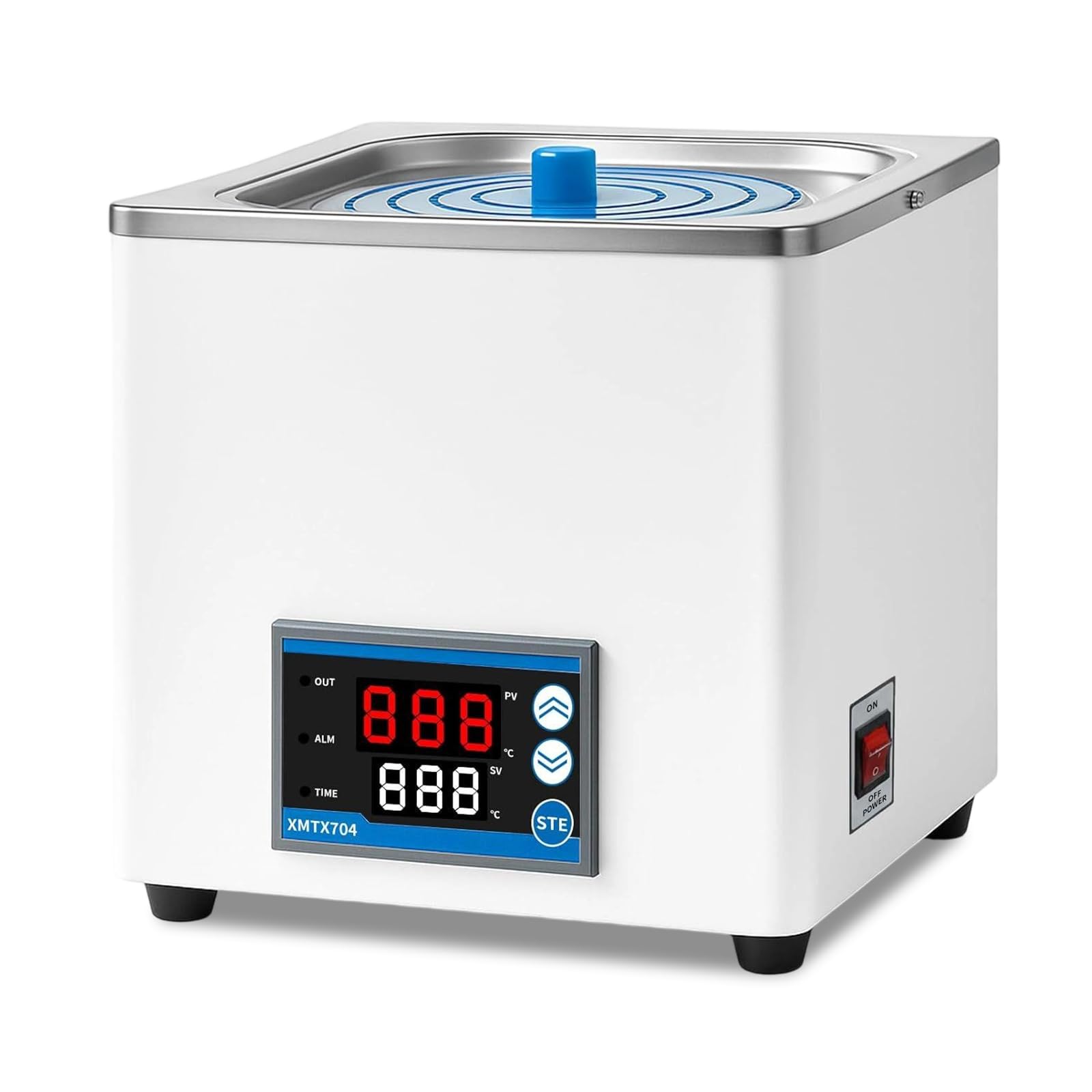 Digitales Labor Wasserbad 300W, 3L Laborwasserbad Thermostatisches Wasserbad Topf mit Timerfunktion, Digitale Wasserbadheizung mit Edelstahl-Innenbehälter für Labor und Forschung