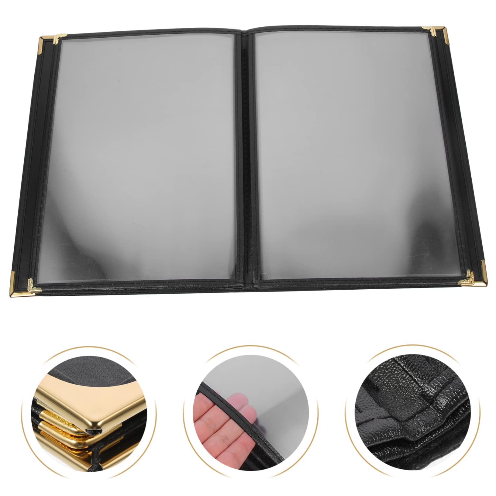 PRETYZOOM 2 Piezas de Menú Transparente PVC para Restaurante y Café Carpeta de Recetas Reutilizable Protectora para Menú Suministro para Bares y Establecimientos Gastronómicos