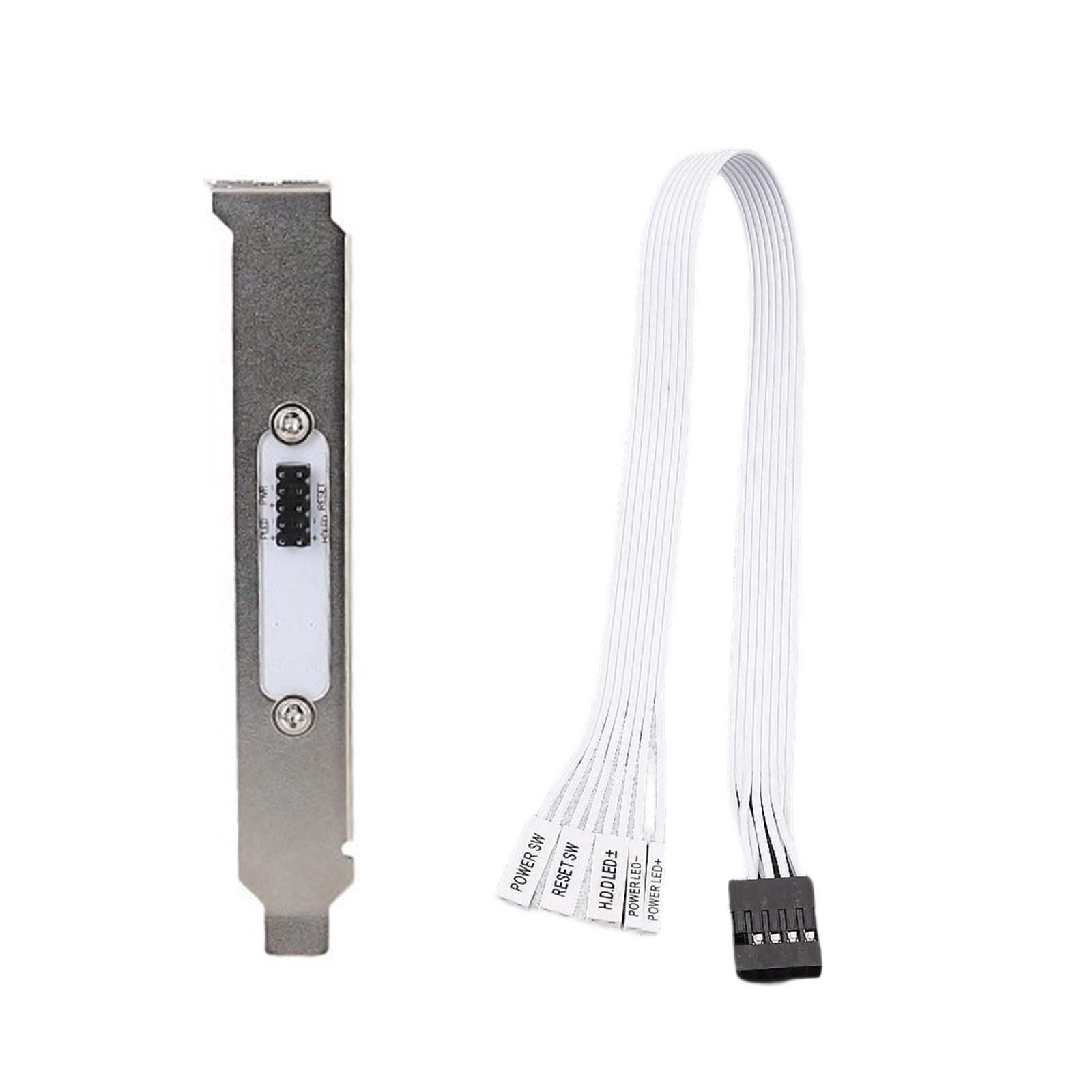 Kalttoy External Power Switching 50cm Power Extension Cord Metal Mounting Bracket for Benches Customs Case Modifications External Button Extension Cable