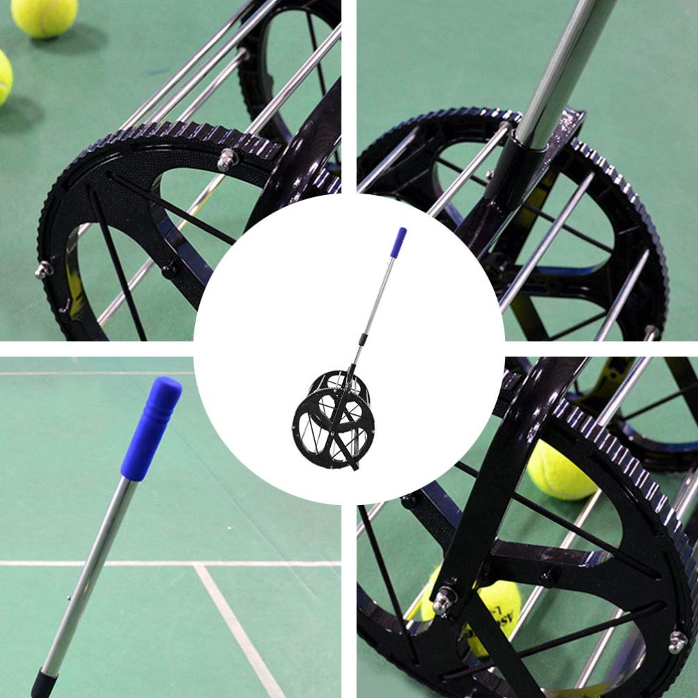 BESPORTBLE 55 Recolector De De Tenis Recogedor Tenis Superior Camioneta Deportiva Recogedor Cestas Balones Deportivos Embudos Nylon con Ruedas Selector