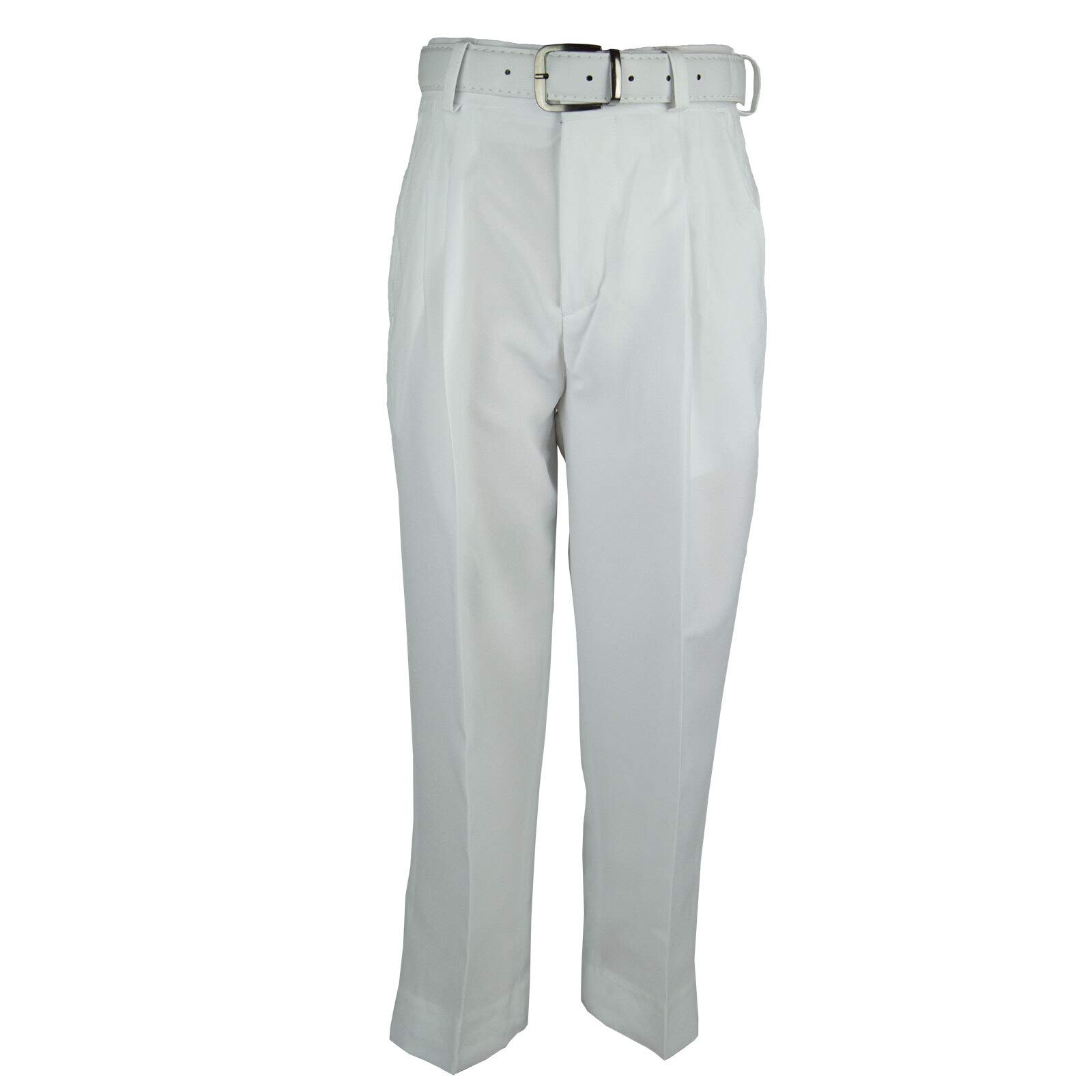 Bocaccio Baby Boys Pleated Dress Pants with Belt White 4T