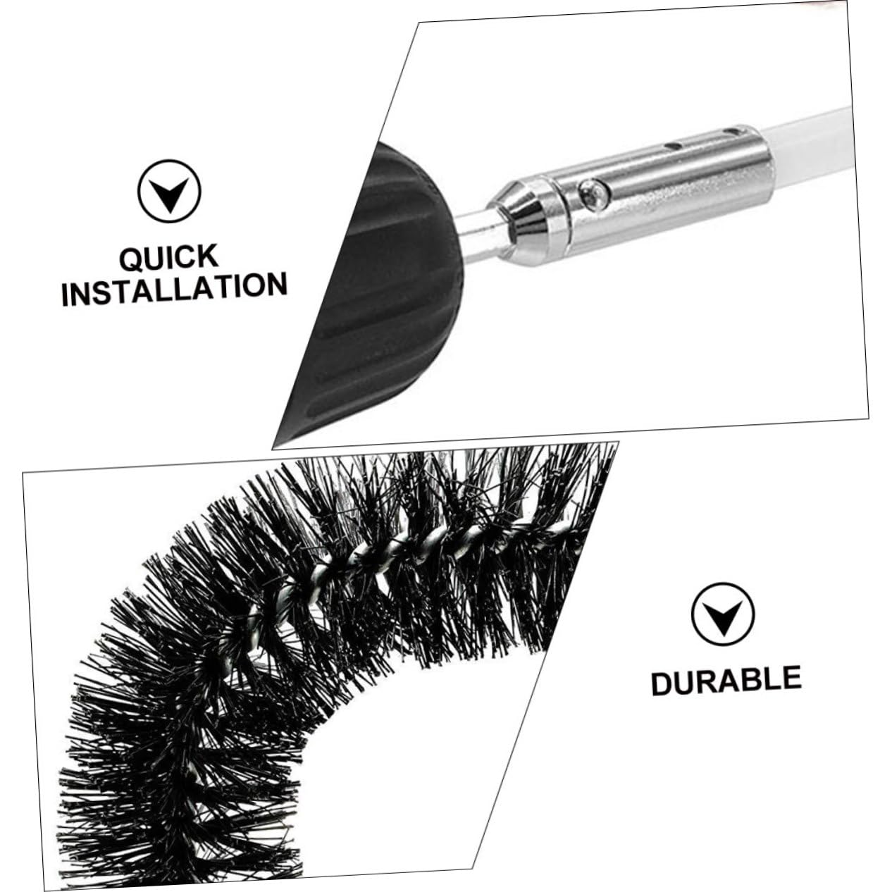 Spazzola per Stufa 9 Aste in Nailon Flessibili per Canne Fumarie | Kit Spazzacamino, Pulizia Tubi Pieghevoli, Non Graffia, per Canne Metalliche e Camini in Mattoni