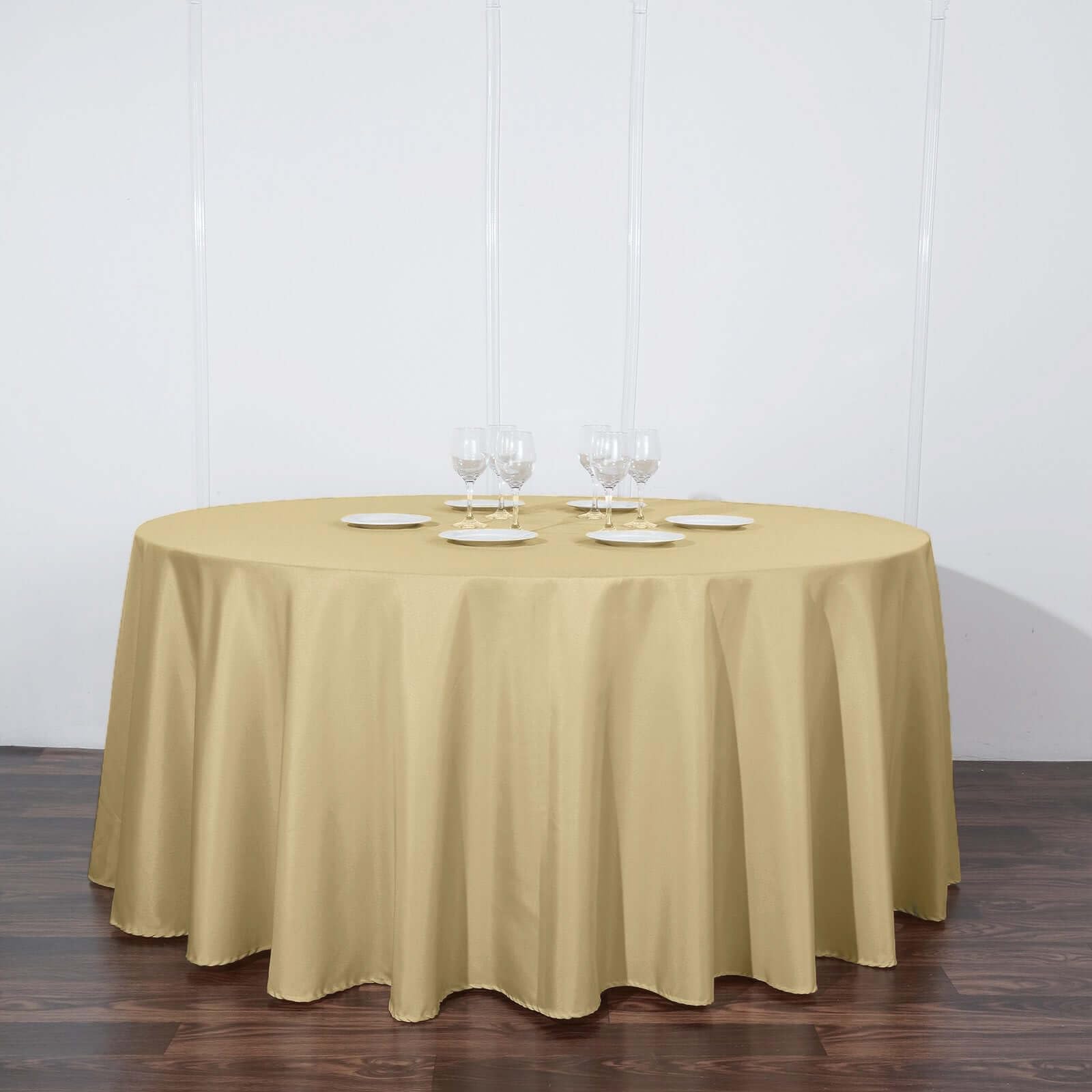 Hiasan 60 Inch Round Tablecloth - Wrinkle & Stain Resistant Polyester Fabric For Dining & Parties