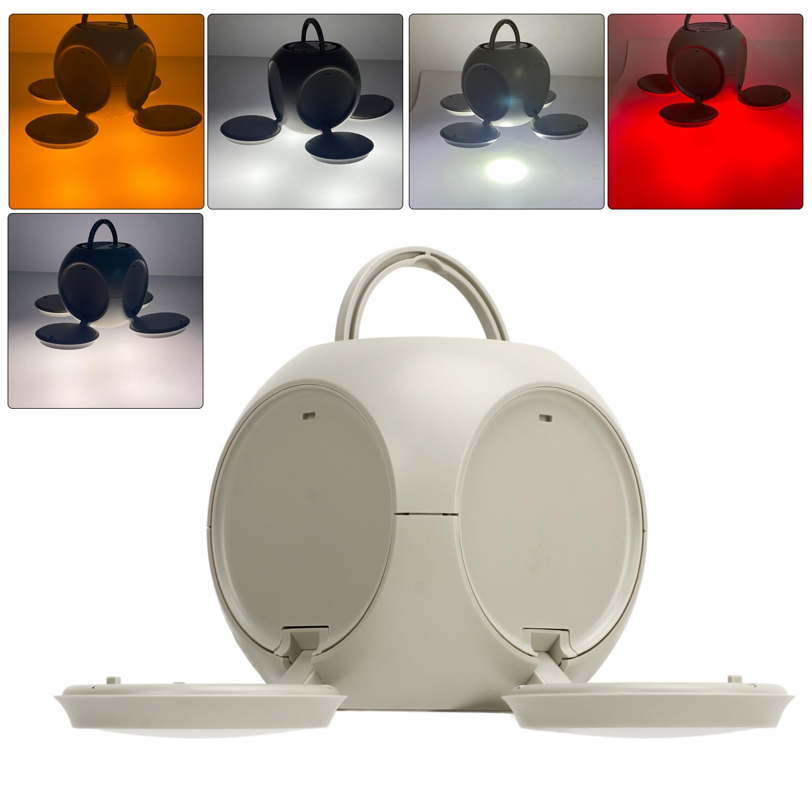 Lampa Kempingowa, Latarka Kempingowa o 3 Temperaturach Barwowych 10000 MAh Bateria do Biwakowania (Szary)
