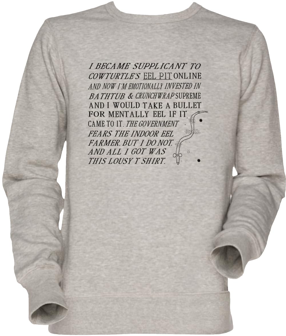 Sweat-shirt Cowturtle's Eel Pit en jersey gris pull de mi-saison confortable - 3