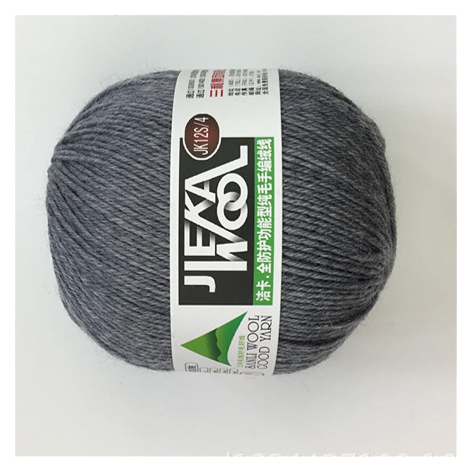 Hilado de Lana de 250 g de Hilos de Cachemira Suave Mongol-Hilado de Tejido de Punto de Punto a Mano for Bufanda de Punto Ovillos Lanas (Color : Hemp Gray)
