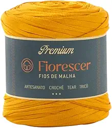 Fio de Malha Premium Fiorescer - 140mts 28mm Croche (Mostarda)
