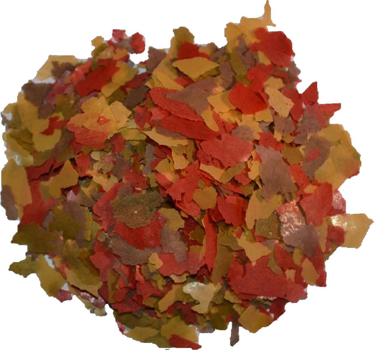 Principales copos premium mixtos, alimento en copos para todos los peces ornamentales en el acuario, alimento principal de 4 colores, rico en vitaminas, realza el color, 180 g (≈1 L) hasta 10 kg (≈55L
