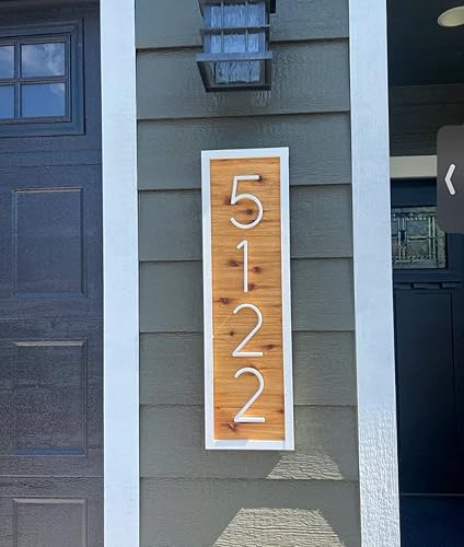 Miniatura 4 de White Modern House Numbers - Números flotantes de metal de 5 pulgadas para exteriores, crea atractivas sombras interesantes, alto brillo número 2