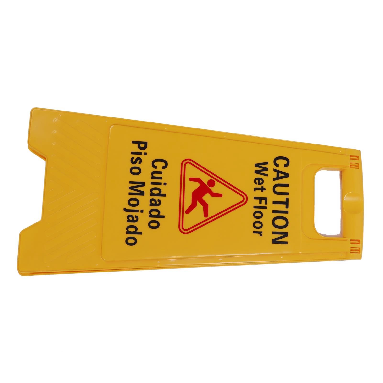 Señal de precaución amarilla de alerta de suelo mojado plegable de 12 Uds para interior y exterior