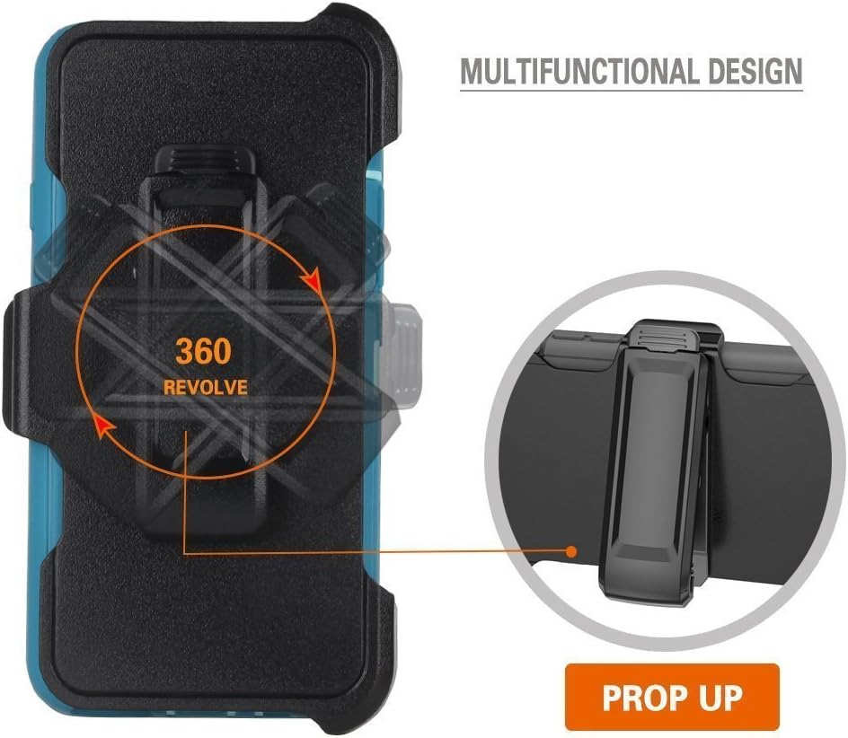 iPhone 6 Plus Case, MBLAI [4 in 1 Design] Tough Hybrid Shock-Absorbent [with Built-in Screen Protector] & [Belt Clip Holster] Case Cover for iPhone 6 Plus/ 6S Plus [5.5 inch] (Blue)