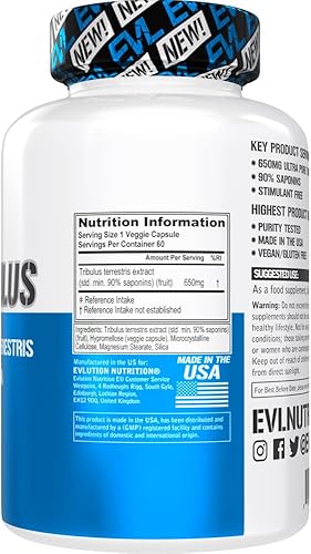 Miniatura 2 de Tribulus Terrestris Puro vigorizante para hombres – Suplemento Tribulus Terrestris para maximizar el rendimiento de testosterona con 90%