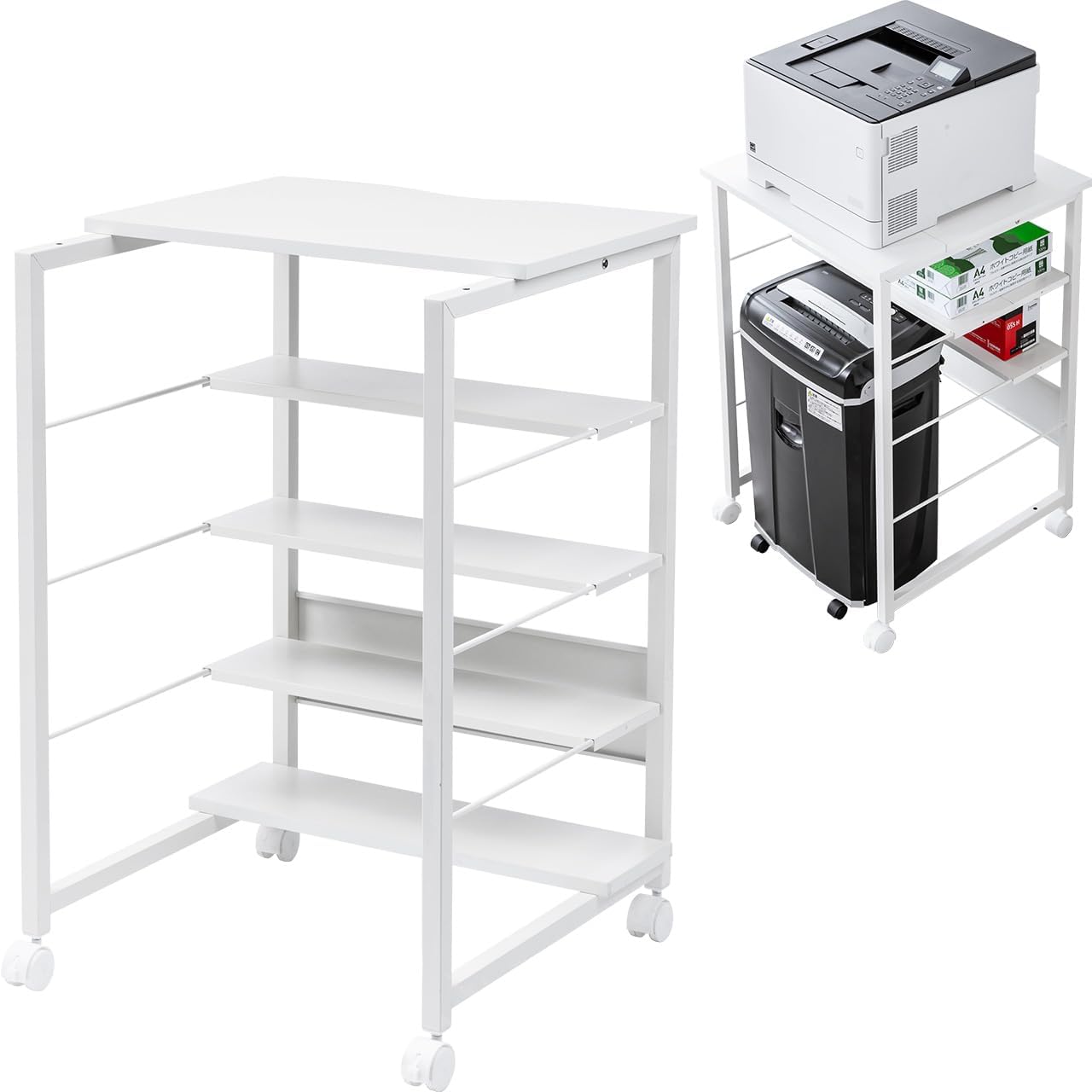 目隠しワゴン ホワイト 約W42×D32×H60cm タワー tower Amazon.co.jp: 目隠しワゴン ホワイト 約W42×D32×H60cm タワー tower