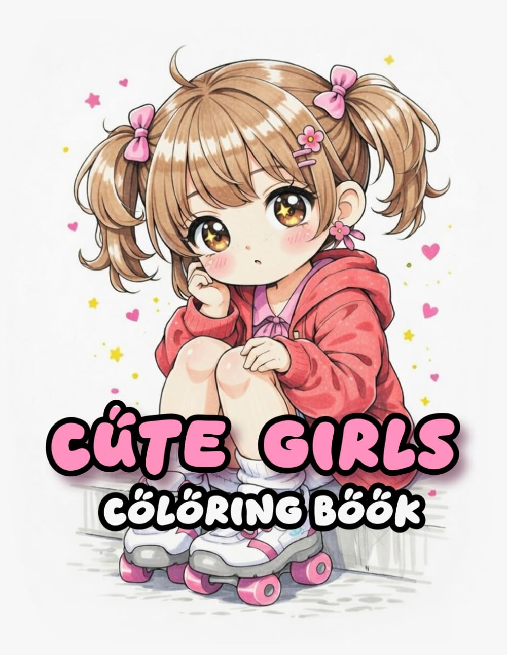 Cute Chibi Girls Coloring Book: Adorable Chibi Girls & Kawaii Characters for Relaxation and Creativity