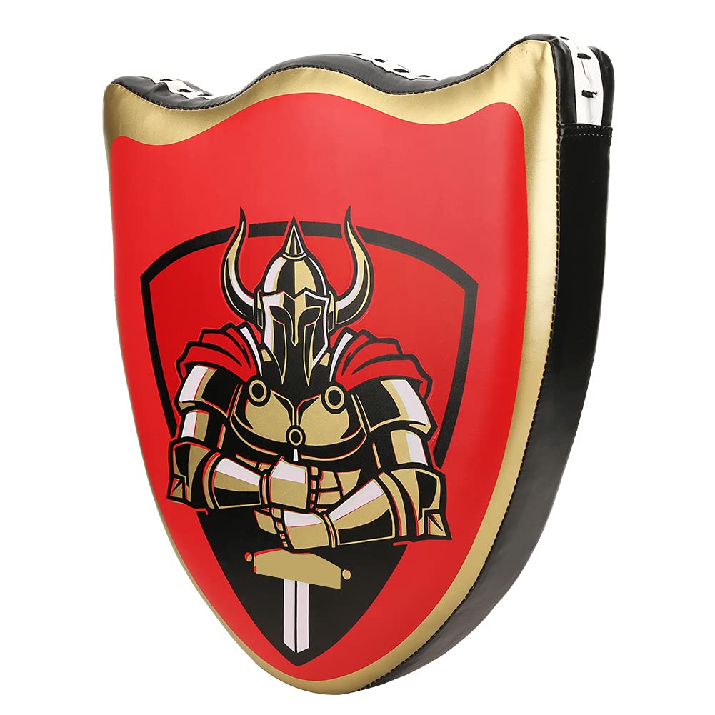 Scudo da Cavaliere da Addestramento per Bambini Materiale Leggero e Sicuro Perfetto per Giochi per Feste di Compleanno Combinazione Blu (Combinazione Rossa)